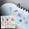 6Pcs Bathtub Stickers Sealife Wall DIY Cartoon Removable Whales Bathroom
