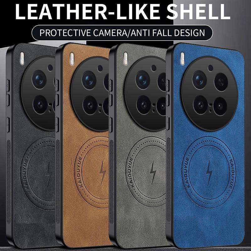 Для Vivo X300 Pro Чехол для телефона из кожи нового стиля Для Vivo X300 Pro Для Magsafe Магнитная беспроводная зарядка Чехол X300 Pro Чехол для телефона