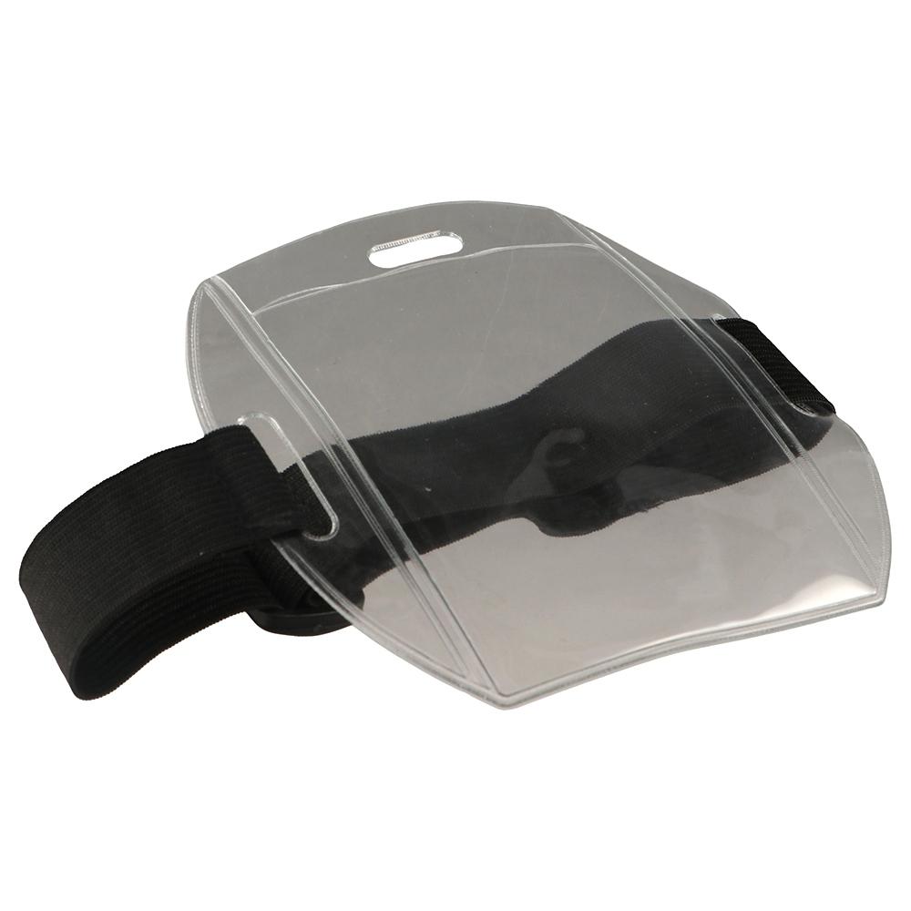 Transparent Arm Band ID Badge Holder Reflective Wristband Card Cover ID Card Holder Men