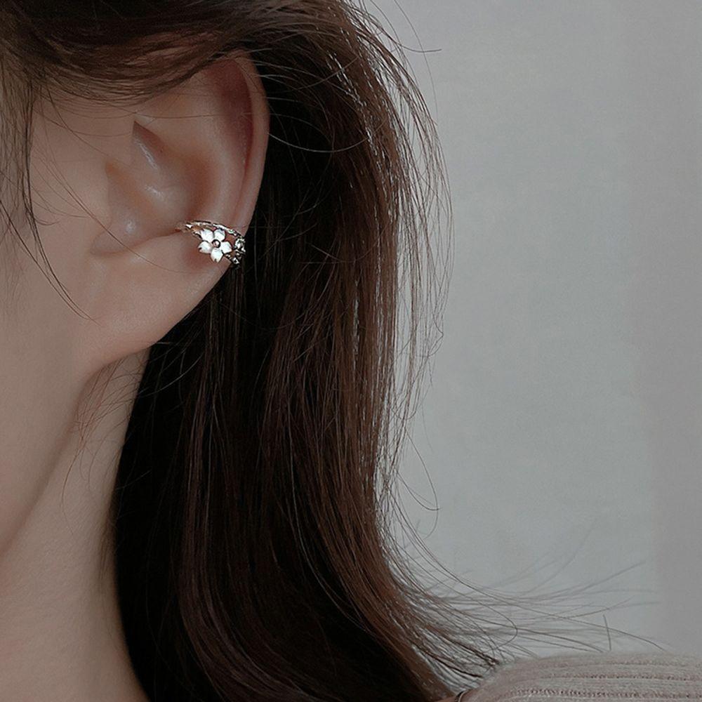 Sakura Jewelry Gifts Flower Ear Clips Ear Cuff Cartilage Clip Earrings Korean Earrings for Women