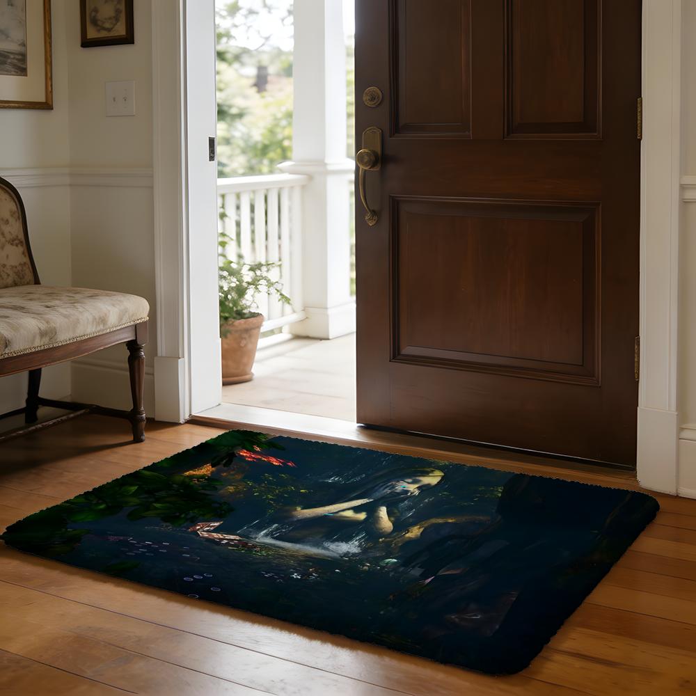 AAlice MMadness Returns Art Floor Mat Soft Flannel Absorbent Mat Non-Slip Rug Home Bedroom Bathroom