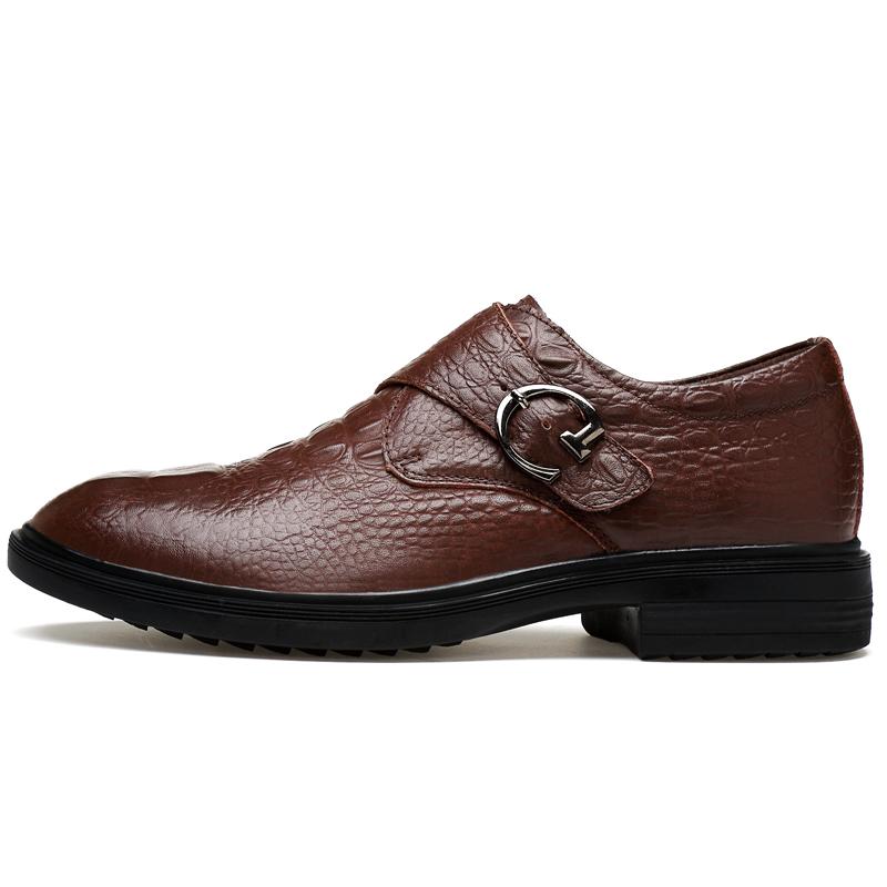 Мужские деловые туфли Monk Strap Slip on из натуральной кожи, повседневные туфли ручной работы для мужчин с пряжкой, большой размер 49