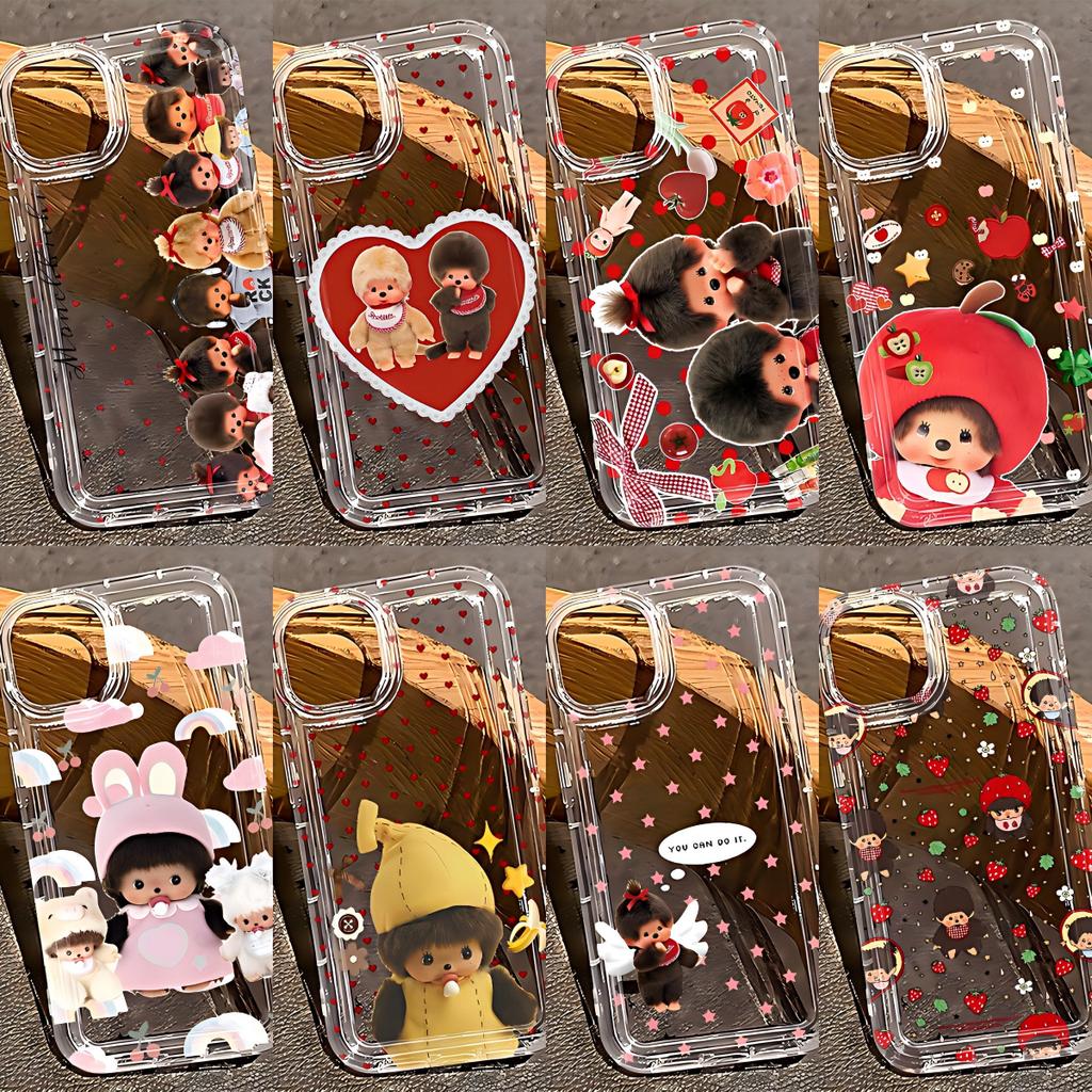 Cute M-Monchhichis Phone Case for Samsung Galaxy S25 S24 S23 S22 S21 S20 S10 Note20 Note10 FE Ultra Plus 4G 5G Clear