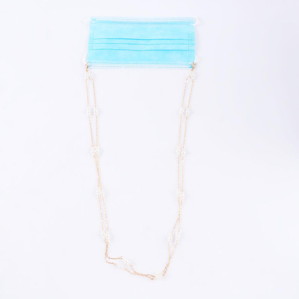 Men Eyewear Jewelry Anti-lost Glasses Clips Reading Glasses Chain Face Mask Necklace Pearl Chain