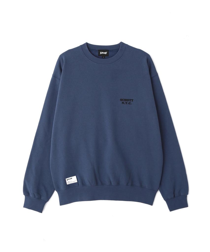 Худи Schott LIFE ON WHEELS CREW SWEAT, Мужское, Размер L (120), Темно-синий, 782-4232002