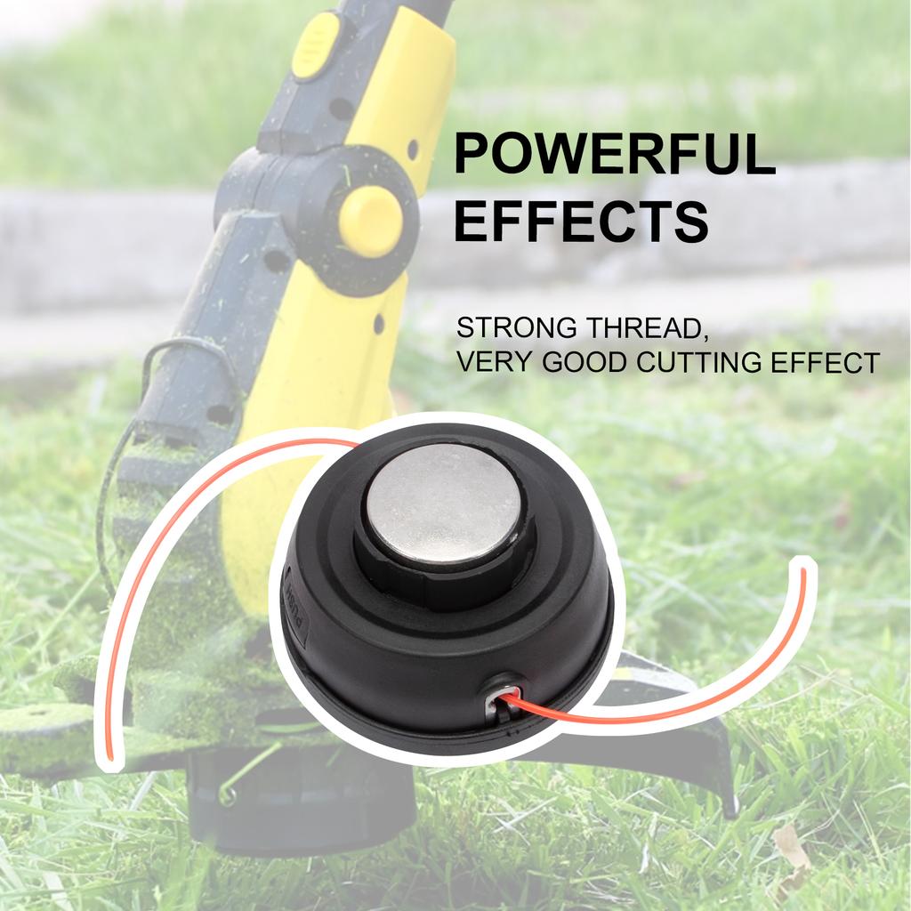 Двойная резьбовая головка M10 x 1,25 мм с левой резьбой и резьбой 2,4 мм x 15 м для сменной катушки с нитью для триммера и кустореза