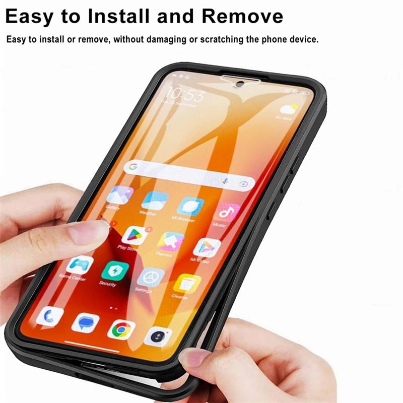 Противоударный прозрачный двойной чехол для Xiaomi Redmi Note 13 12 Pro Plus 13S 12S 13C 12C 11A Poco X5 Pro 5G 4G Мягкий силиконовый защитный чехол для всего тела