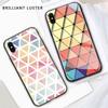 For Honor X8 X9 X9a P20 P30 P40 P50 Pro Infinix Hot 12i 40i Smart 8 Pro Vivo V23e V25e Diamond Scale Spliced Gradient Tempered Glass Phone Case
