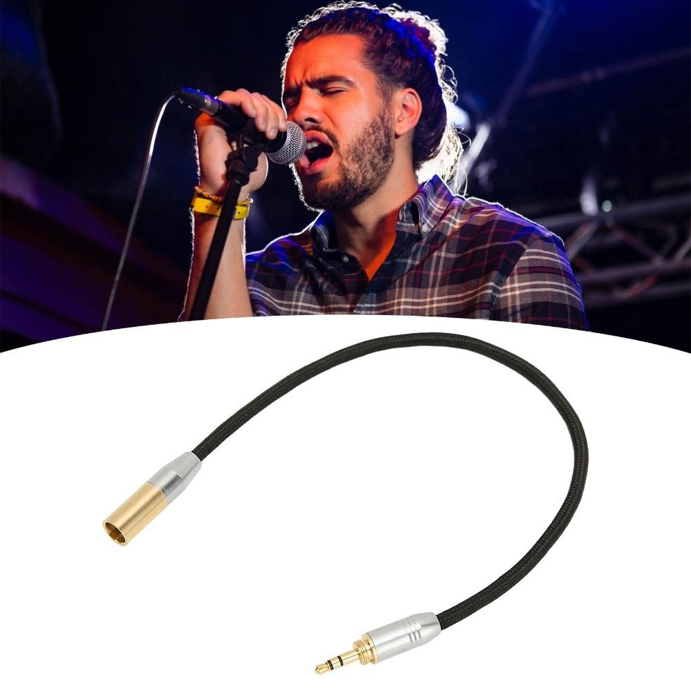 Gold Plated 3.5mm Male to Mini XLR 3pin Cable 3.5mm to Mini XLR Adapter  Camera Audio