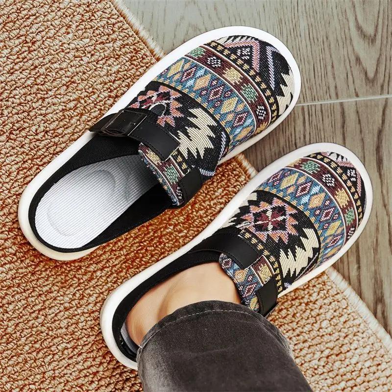 Модная мужская обувь с нескользящей подошвой, плоские холщовые повседневные шлепанцы для гостиной, дешевая обувь, ликвидация 2025, модные шлепанцы Y2k, мужские тапочки