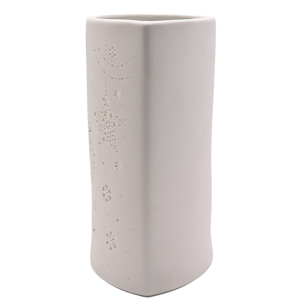 24cm White Porcelain Christmas Lamp