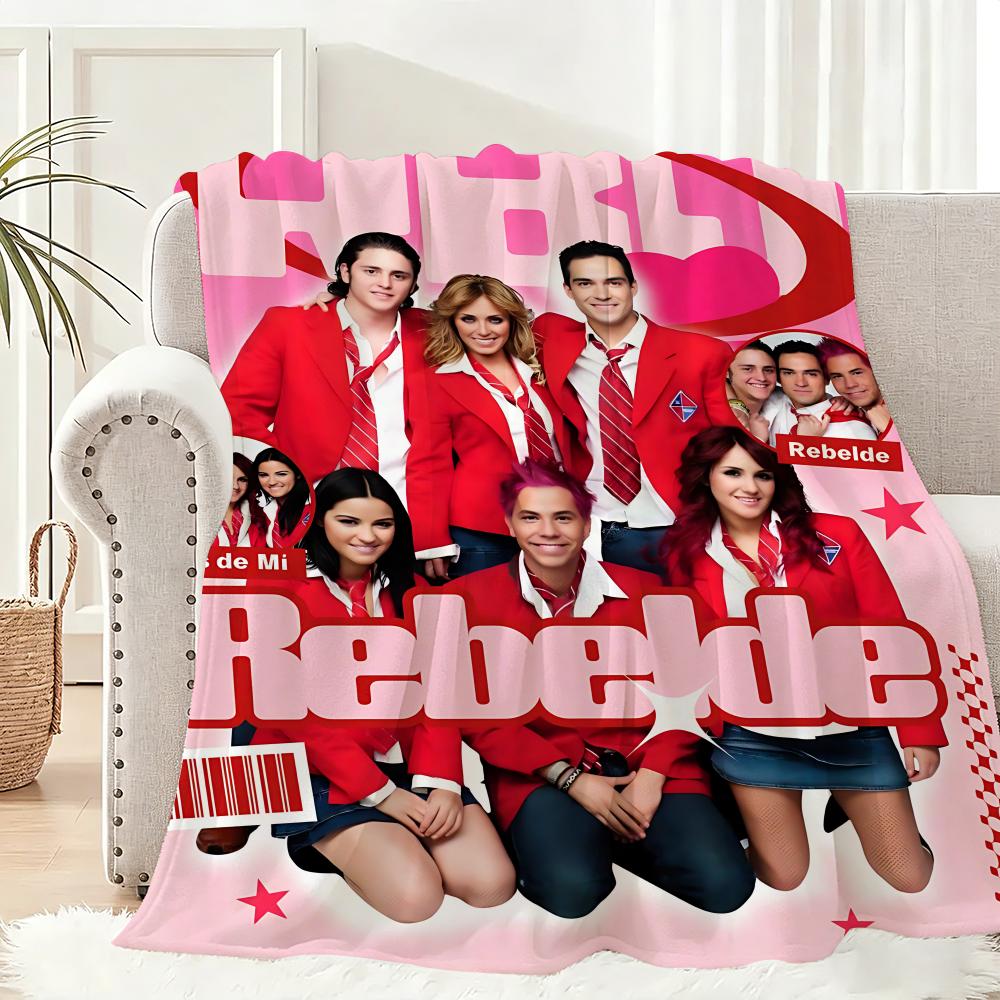 RBD rebelde альбом Плед легкий 240 г Фланелевый мягкий приятный для кожи для летнего охлаждения