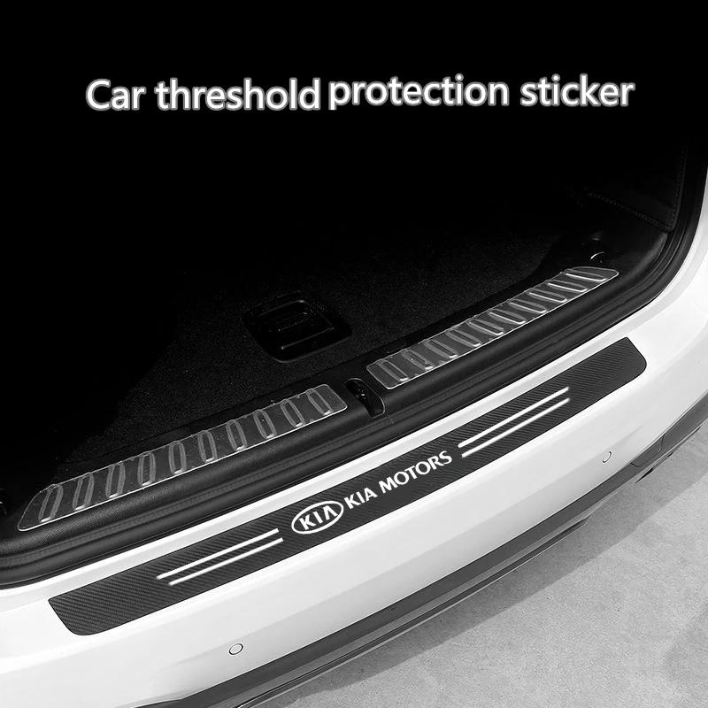 Carbon Fibre Car Door Sill Rear Bumper Protector Sticker For KIA sportage cerato Optima K2 K3 K4 K5 rio soul stonic Accessories MS4