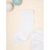 DaiSo Women S Ribbed Mid Thigh SockS White 4 pairS