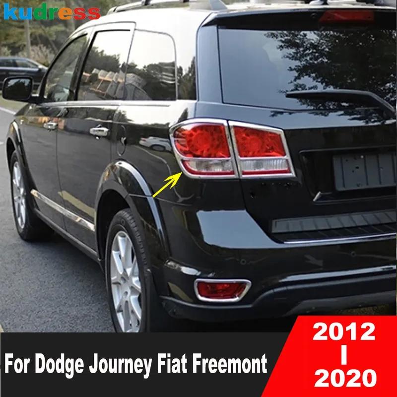 For Dodge Journey JC Fiat Freemont 2012- Chrome Car Rear Tail Light Lamp Cover Trim Taillight Frame Trims Accessories