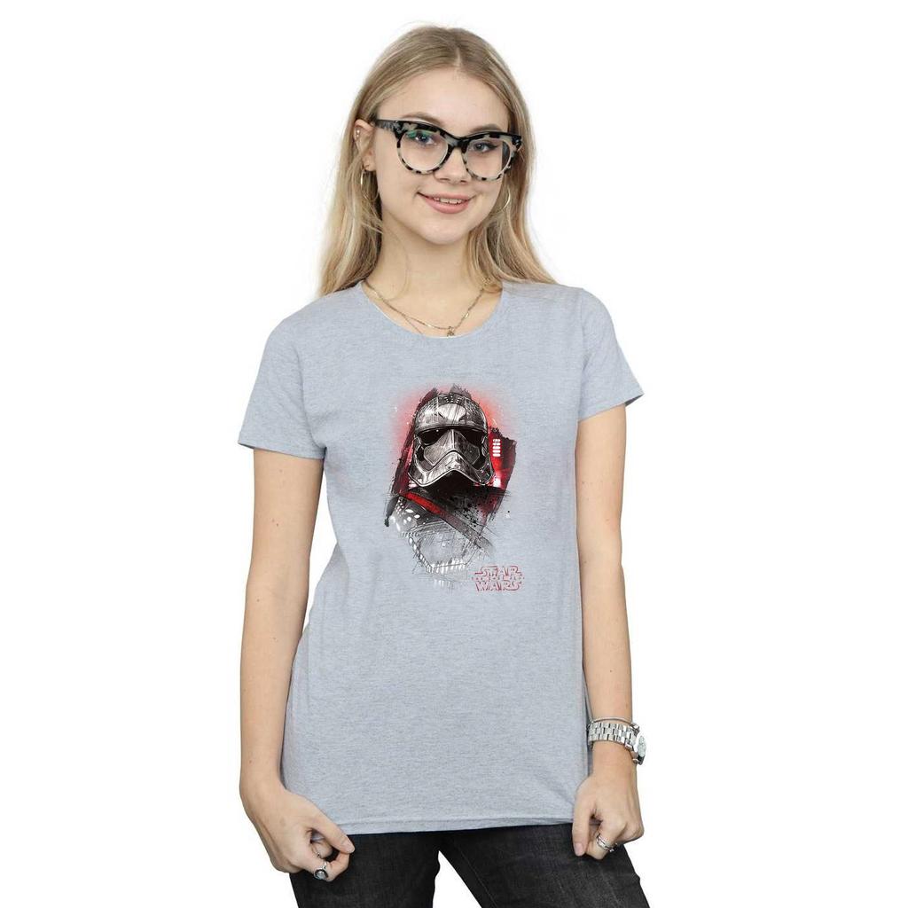 Star Wars Womens/Ladies The Last Jedi Captain Phasma Brushed Cotton T-Shirt