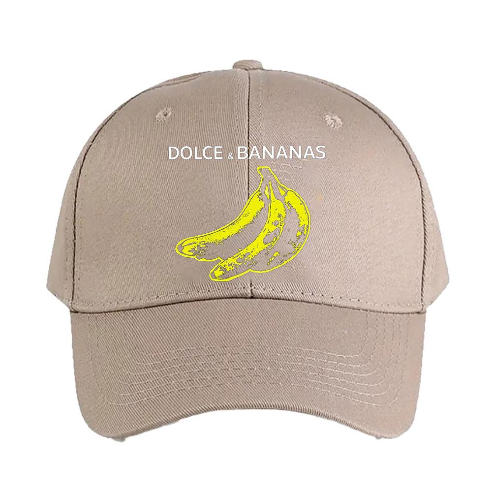 Dolce And Bananas Летняя Женская Мужская Взрослая Кепка с Козырьком Модная Повседневная Регулируемая Печатная Бейсболка Смешная Кепка Папы Тракер