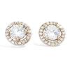 [L1814] - White Gold 'Déesse' Gold Plated Earrings - 9 Mm