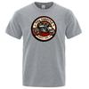 Men's Full Throttle Cafe Racer Rockabilly Biker Print T-Shirt Short Sleeve Casual T-Shirt Loose Cotton T-Shirt Summer Loose Tops