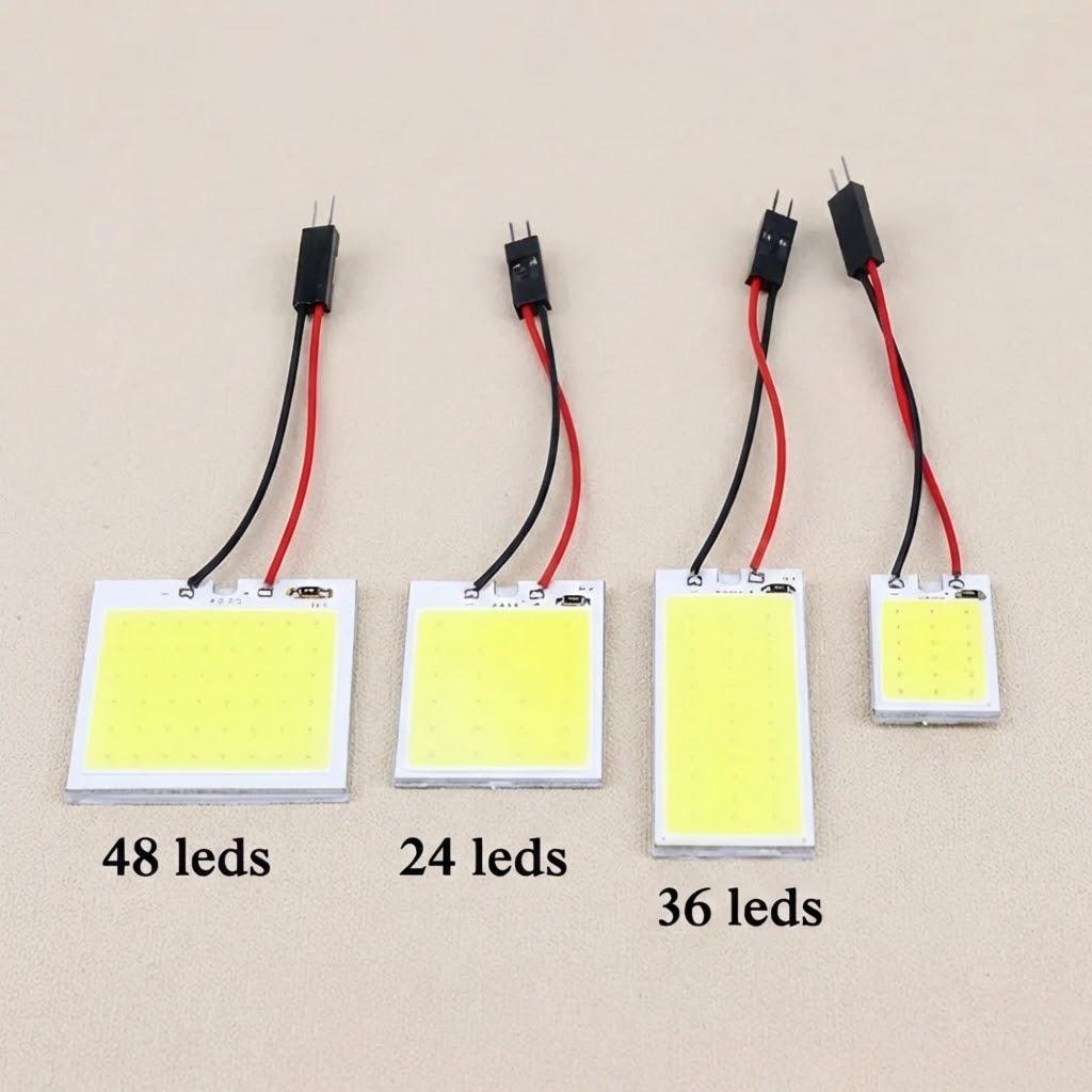 2 Pcs 10 Pcs 18 24 48 White Reading Lamp LED T10 Bulb LED Car Parking Interior Panel Light Festoon Lamp