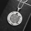 New Simple Hollow Flower of Life Mandala Moon Phase Sacred Geometric Sweater Chain Flower Necklace Jewelry