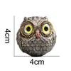 Lucky Owl Owl Mini Statue Realistic Owl Ornament Creative Owl Figurine Beads  Desktop Decoration