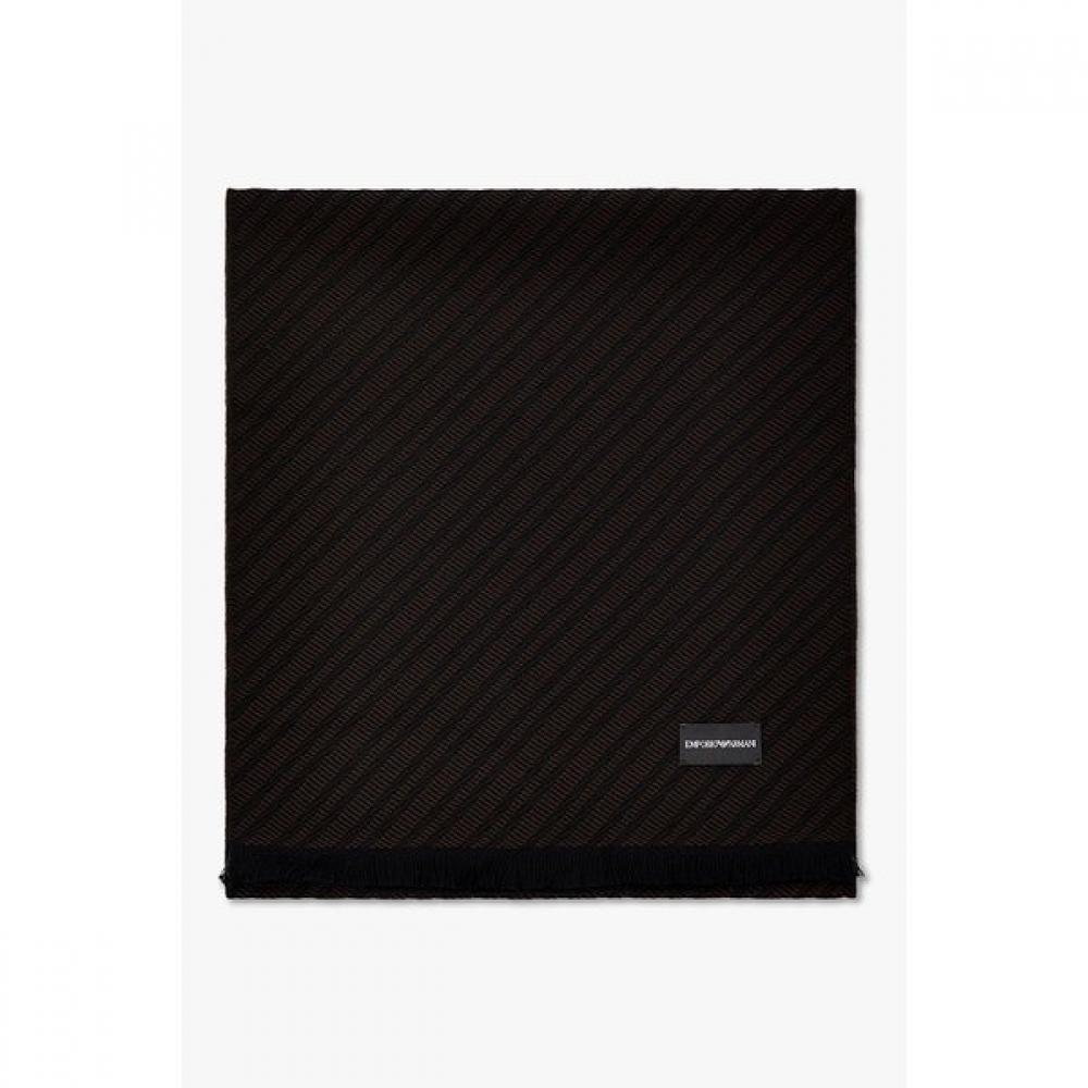 Emporio Armani Men S Diagonal Pattern Wool Scarf A516353011