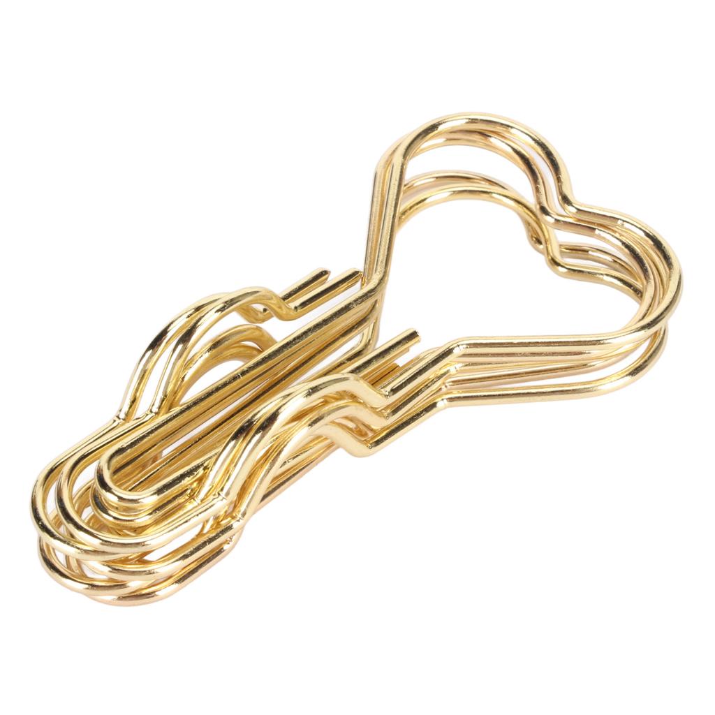 50 шт. зажимов для ручек в форме сердца, металлические держатели для ручек, маленькие милые зажимы для канцелярских принадлежностей, офисных документов