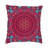 Sacred Geometry Flower Of Life Throw Pillow Case 45*45cm for Living Room Sofa Geometric Mandala Cushion Cover Velvet Pillowcase