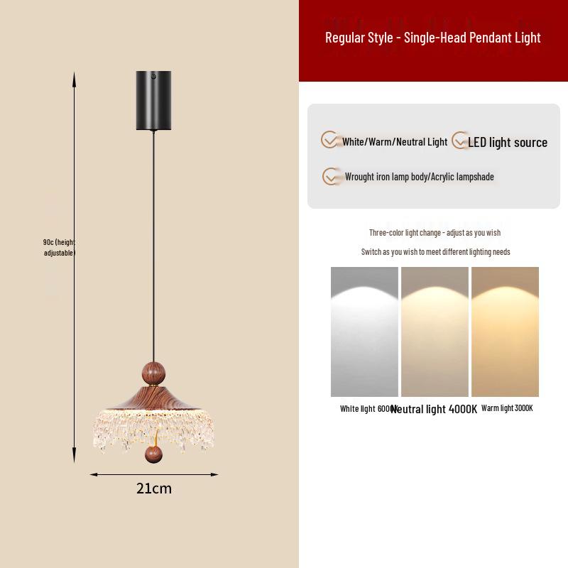 Подвесной светильник из ореха в стиле середины века для гостиной, столовой, прихожей, входа и коридора.