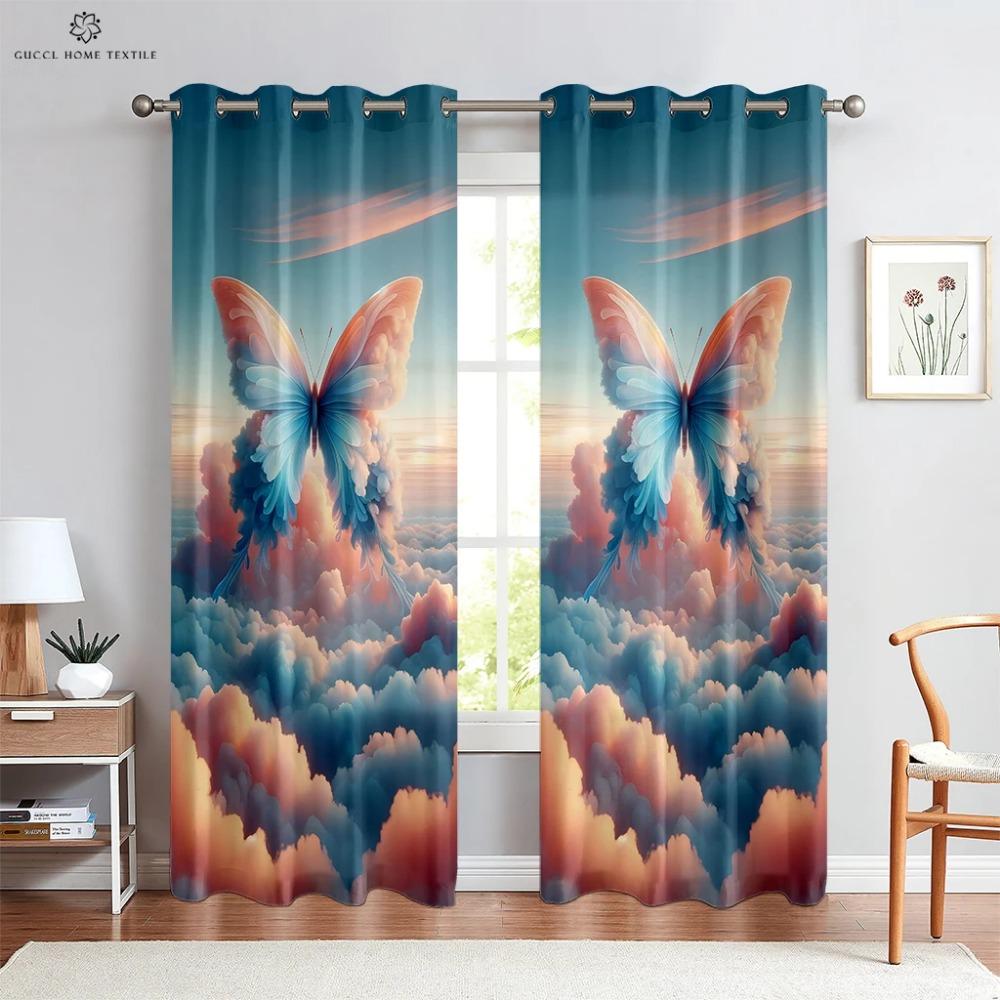 Занавески с принтом радужного единорога для детей, спальни, гостиной, кухни, украшение дома, можно изготовить на заказ