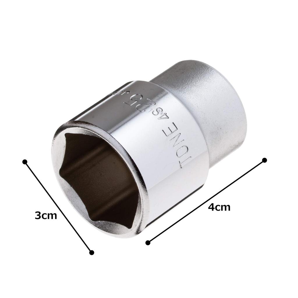 TONE Socket Drive Angle Width Across Flats 25mm (Hexagonal) 4S-25 12.7mm (1/2")