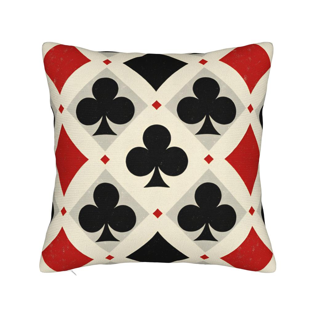 Playing Cards Pillowcases Vintage Pillow Case For Living Room Sofa Print Pillow Cover