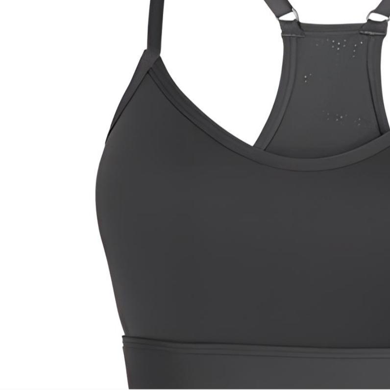 Skechers Go Flex Solid Спортивный бюстгальтер для тренировок низкой интенсивности Женский спортивный бюстгальтер Угольно-черный P222W039-0018