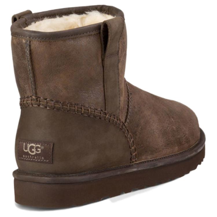 UGG Теплые Стильные Универсальные Короткие Снежные Ботинки Мужские ботинки Коричневые 1008621-CHE