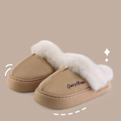Модные тапочки Litfun New Plush для женщин, модные тапочки на платформе, пушистые женские тапочки, теплые пушистые домашние хлопковые туфли, домашние женские зимние тапочки