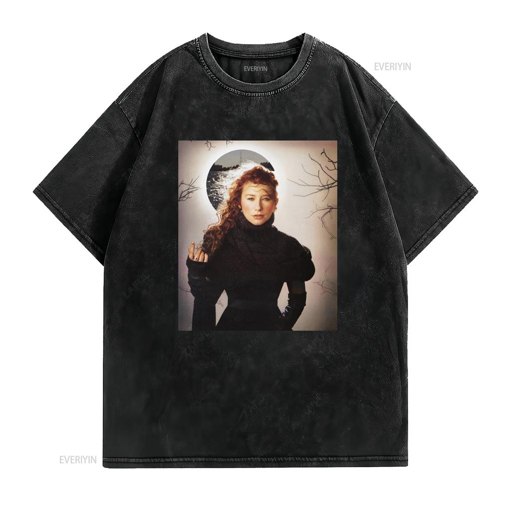 Tori Amos T Shirt vintage Washed Slightly Casual Top For Everyday Wear graphic Unisex Comfortable fashion designer clothes
