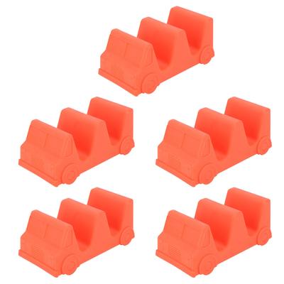 5шт держатели для тако подставки набор маленький автомобиль форма волны поднос для тако для кухни ресторан оранжевый