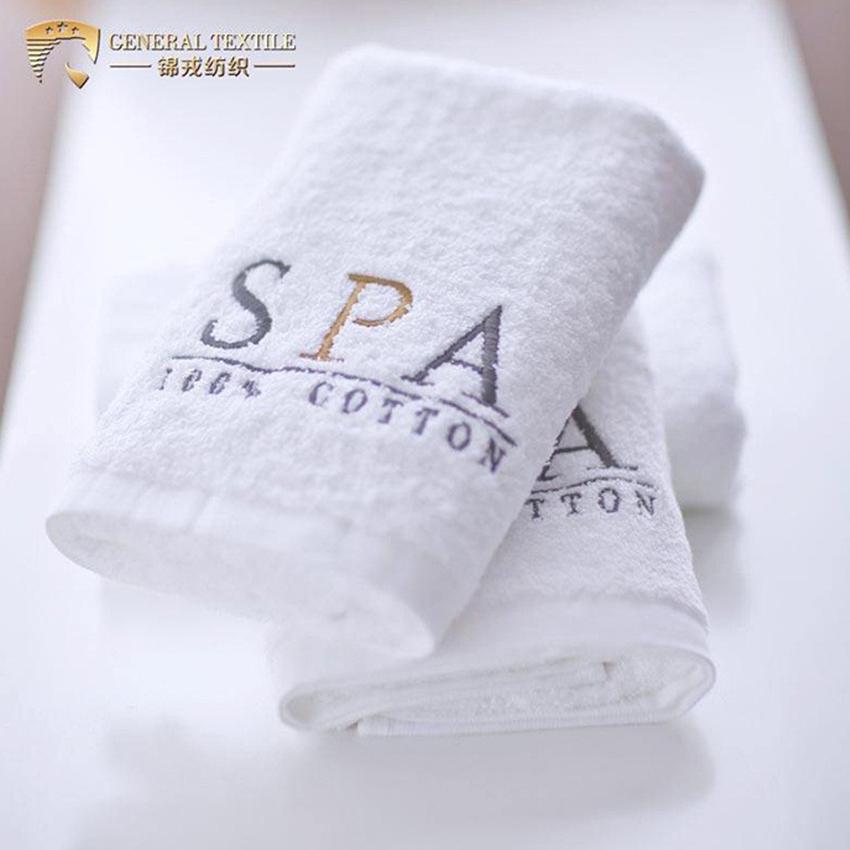 5 Star Hotel Face Hand Bath Towel Set Custom Logo 100% Cotton Quick Dry Woven White Spa Bath Towels