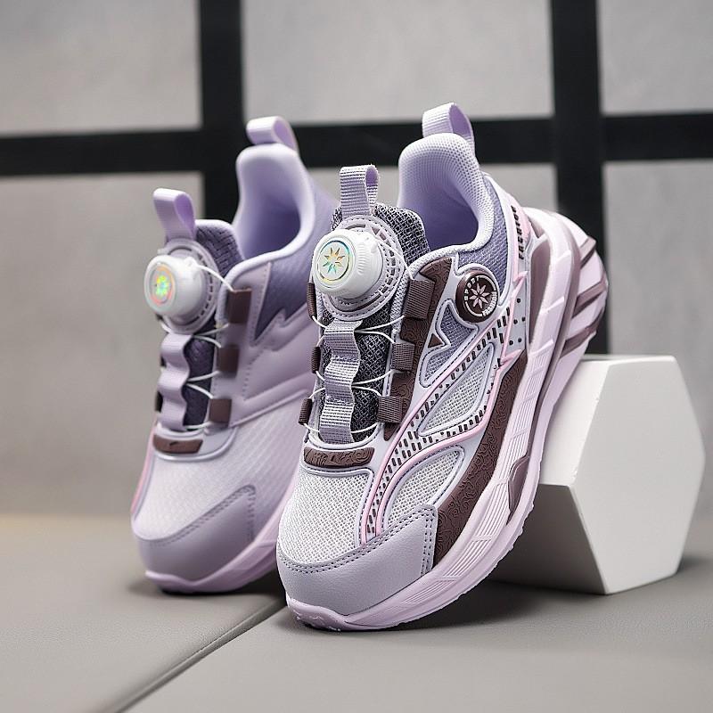 Youth style shoes Girls Chunky Sneakers Teens Lightweight Breathable PU Upper Anti-Slip Rubber Sole Casual Shoes