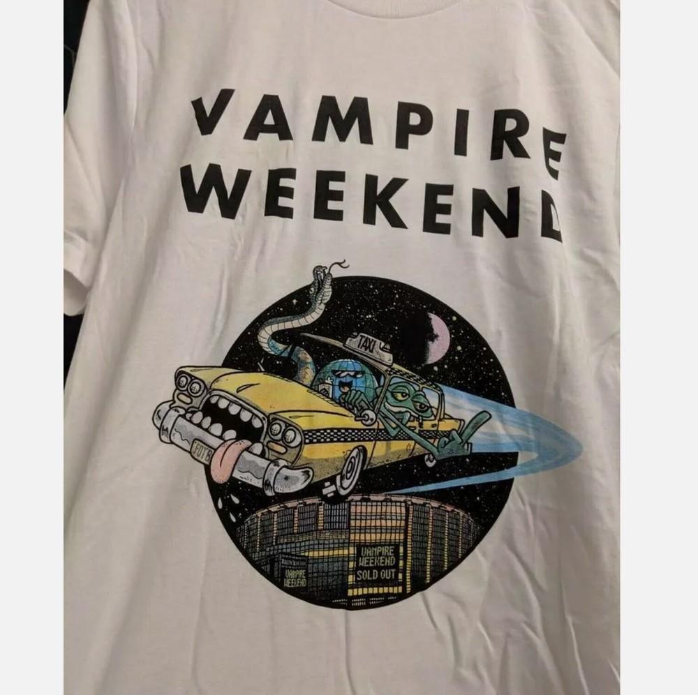 Винтажная футболка с коротким рукавом белая всех размеров группы Vampire Weekend