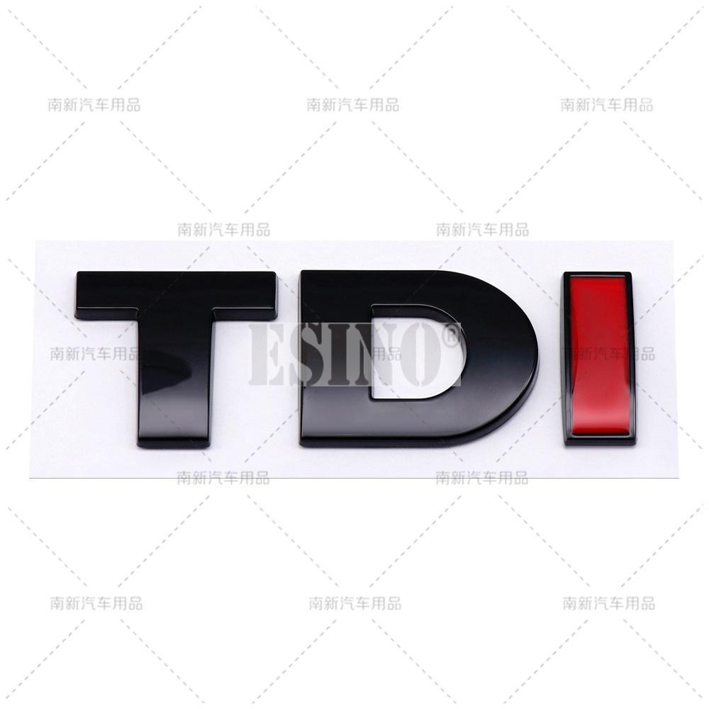 emsqc4 New 3D TDI Turbo Direct Injection ABS Adhesive Car Trunk Emblem Rear Body Tailgate Accessories Adhesive Styling Badge