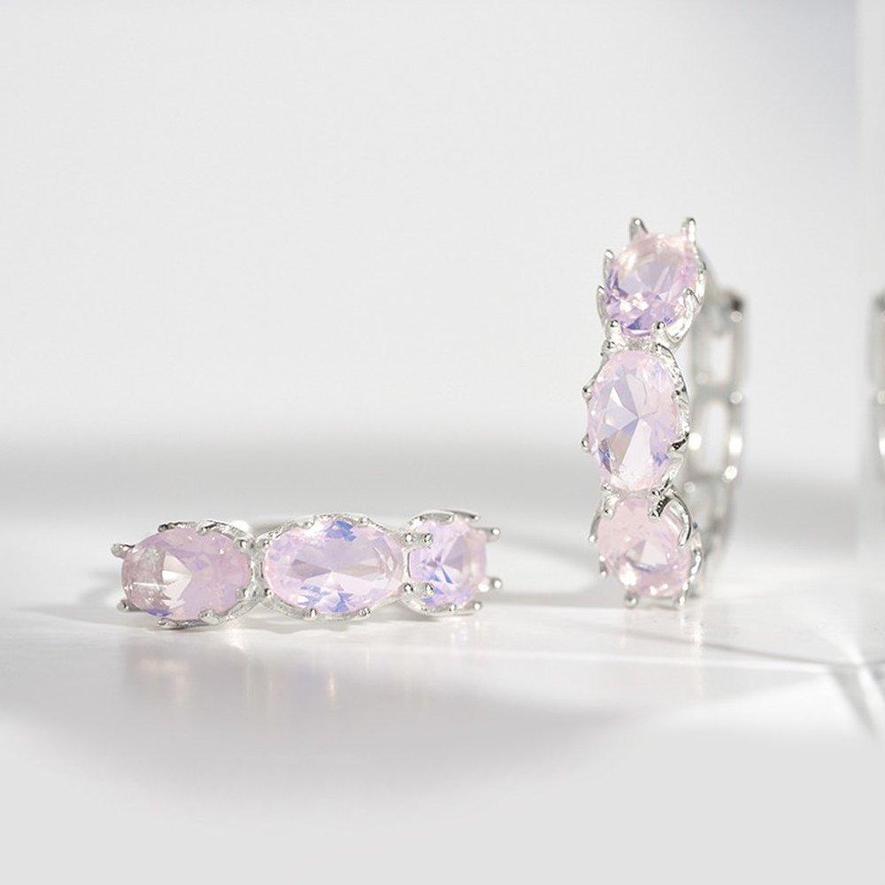 [Girls Wearing] 925 Silver Antique One-Touch Hoop Earrings W