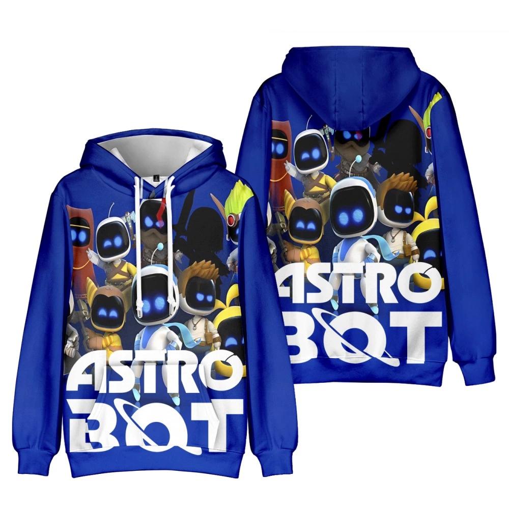 Худи Astro Bot с принтом всех персонажей, Группа 3D, Свитшот с капюшоном, Команда роботов из игры