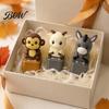 Adults Sensory Toy Animal Keyboard Fidget with Light Sound, Rechargeable Cow Goat Tactile Feedback Office Desk Monkey Pigeon Finger Clicker,