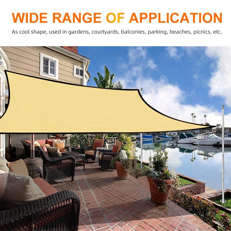 Укрытие от солнца Навес от солнца Защита от ультрафиолета Тент от солнца Кемпинговая защитная ткань Навес от солнца Сад Патио Терраса Автомобильный тент Пергола
