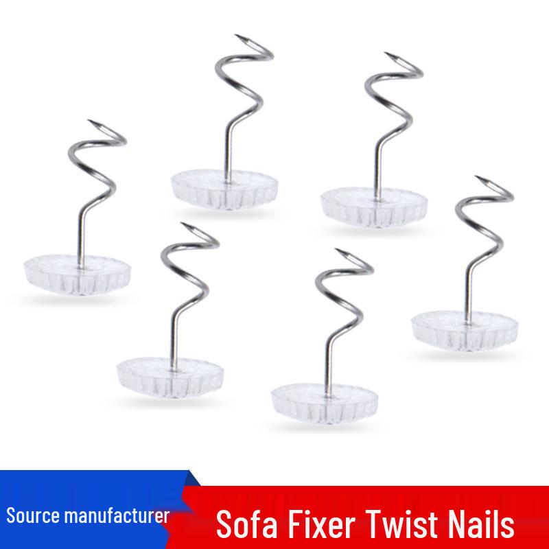 Rose Head Twist Pins, Spiral Fixers for Bed Sheets, Sofa Cushions, and Cat Scratch Stickers.
