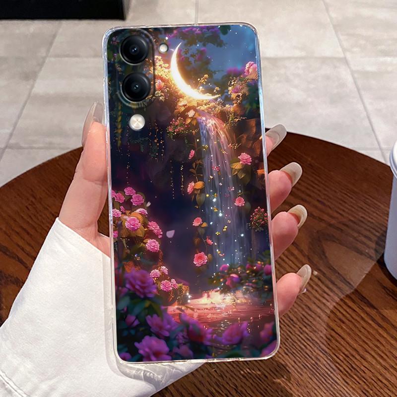 Для Vivo Y04s Чехол Прозрачный Роскошный Милый Сердце Любви Кролик Смешной Рисунок ТПУ Мягкий Силикон Чехол для Телефона Для VivoY04s Y 04s Задняя Крышка