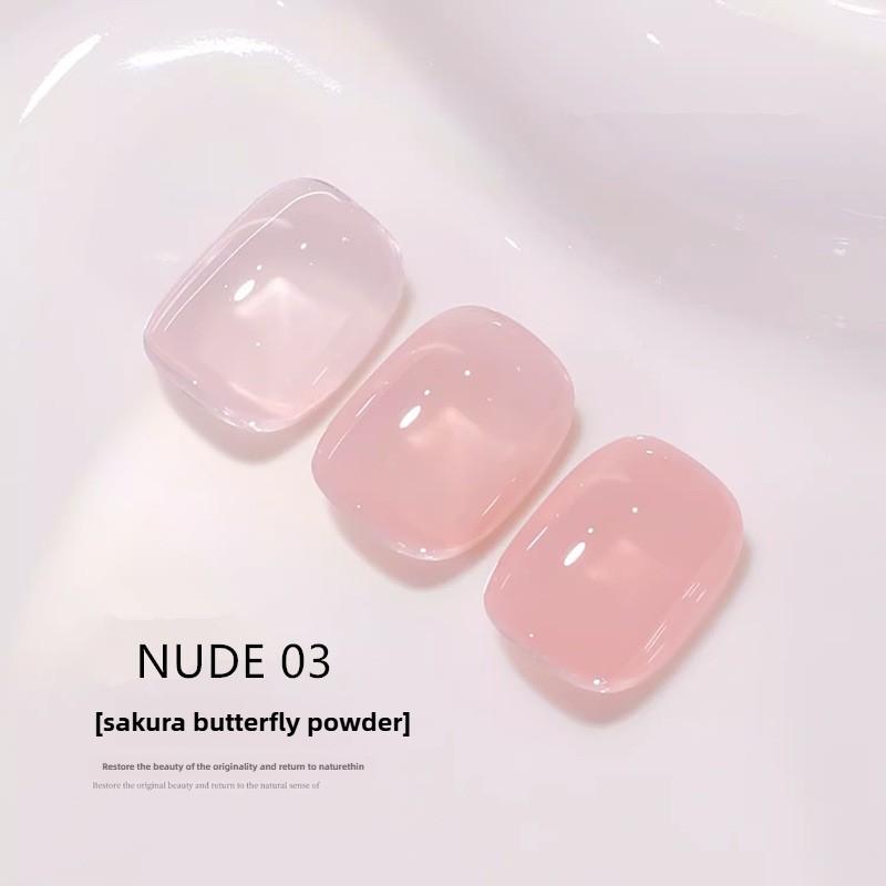Набор лаков для ногтей Nail Art Nude, популярный цвет, белый прозрачный желеобразный клей для ногтей для маникюрного салона