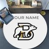 Custom Name,Boston Bruins pattern round rug,Carpet Rug for Living Room Bedroom Playroom ,Non-slip Floor Mat,Holiday Gifts and Birthday Gifts.